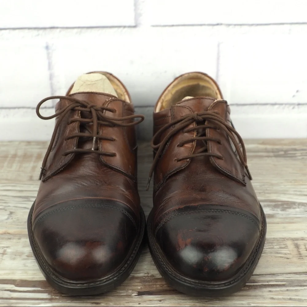 Venturini sz 9.5 brown leather lace up derby
